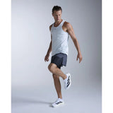 2XU Light Speed Tech camisole de course homme - Moonstone / Black Reflective