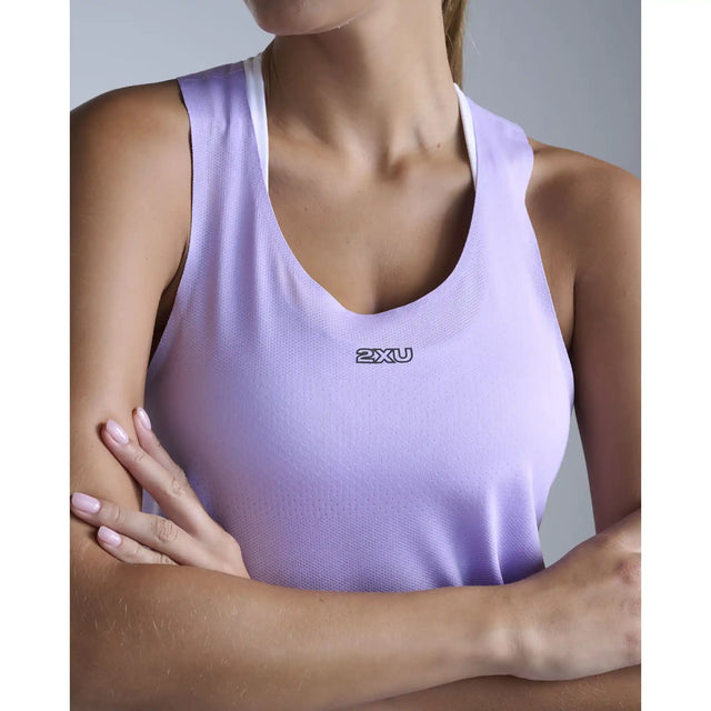 2XU Light Speed Tech camisole de course femme - Lavender / Lavender Reflective