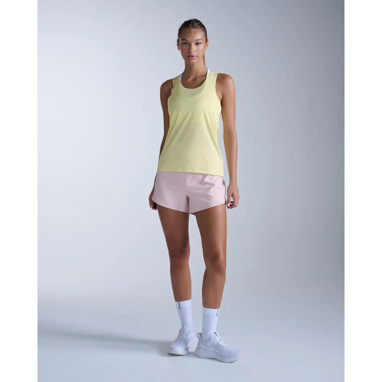2XU Light Speed Tech camisole de course femme - Lemon Ice / Lemon Reflective