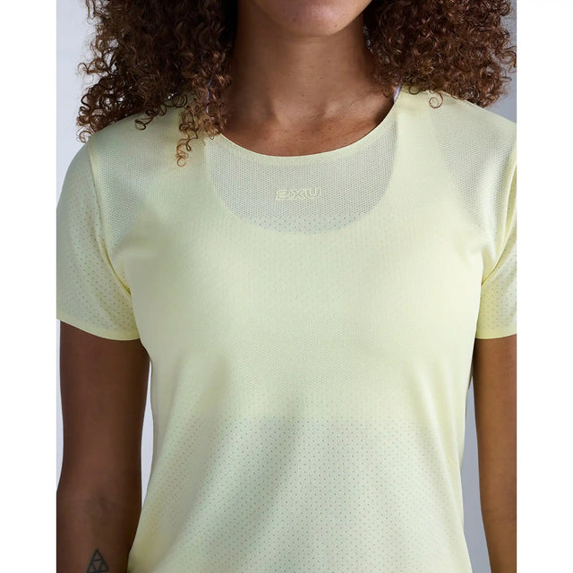 2XU Light Speed Tech t-shirt femme - Lemon Ice / Lemon Reflective