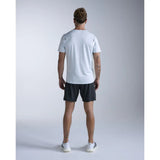 2XU T-shirt de course Light Speed Tech homme - Moonstone / Black Reflective