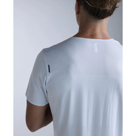 2XU T-shirt de course Light Speed Tech homme - Moonstone / Black Reflective