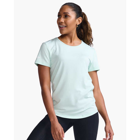 2XU Motion Tee t-shirt de course à pied femme - glacier / blanc