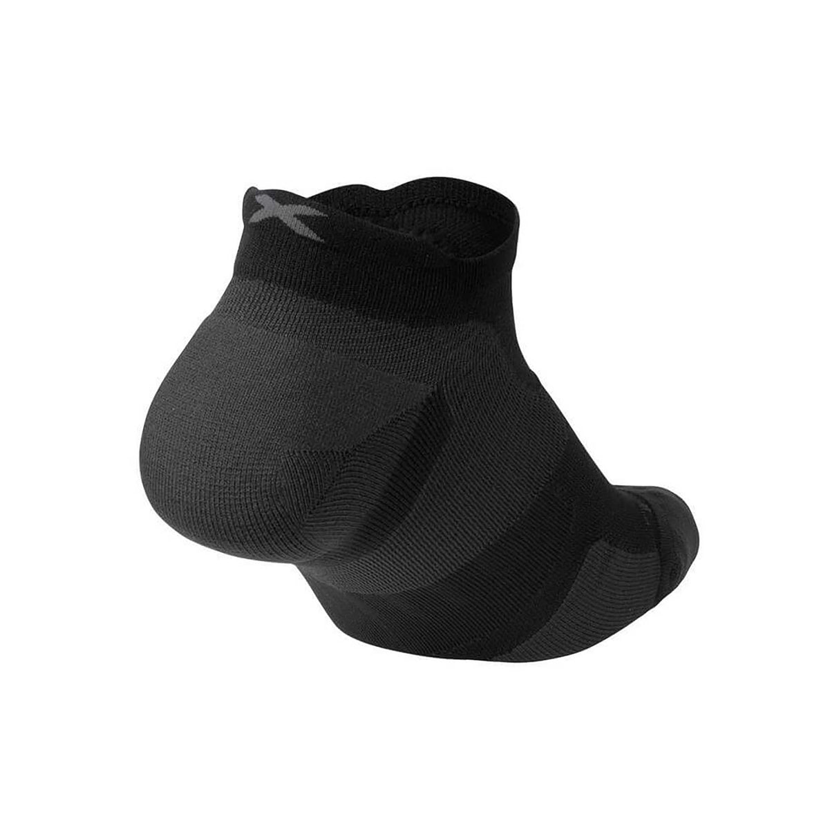 2XU Vectr Cushion chaussettes courtes de course à pied unisexe noir titane dos