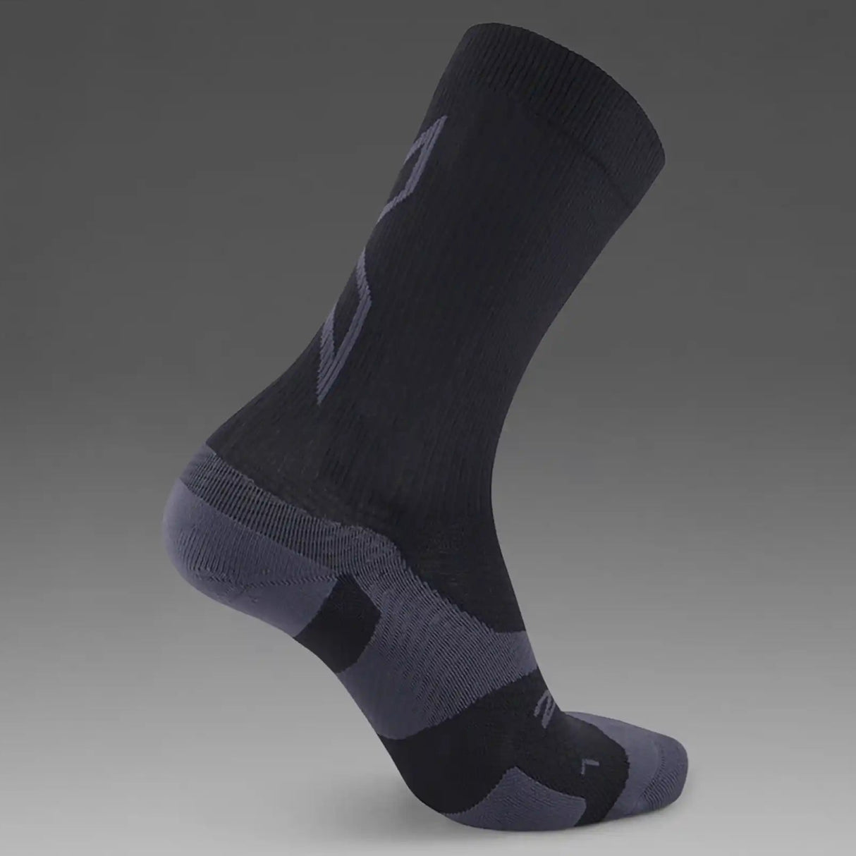 2XU Vectr Light Cushion Crew chaussettes de course - Noir / Titanium