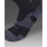 2XU Vectr Light Cushion Crew chaussettes de course - Noir / Titanium