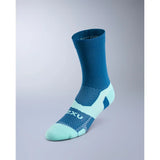2XU Vectr Light Cushion Crew chaussettes de course - Majol / Jelly Mint