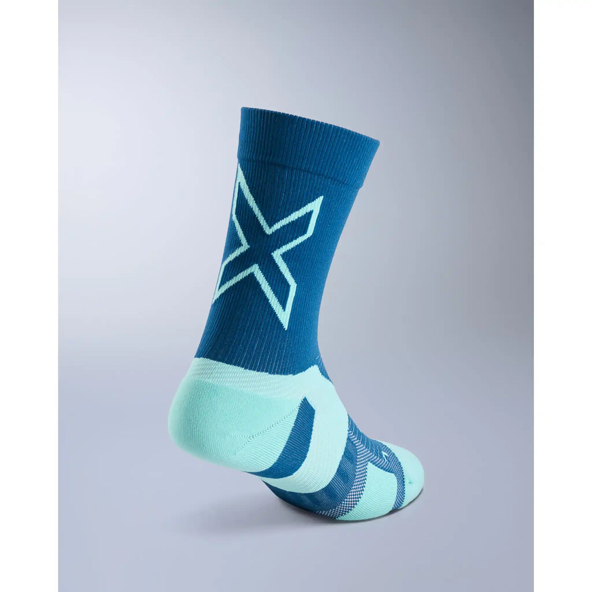 2XU Vectr Light Cushion Crew chaussettes de course - Majol / Jelly Mint