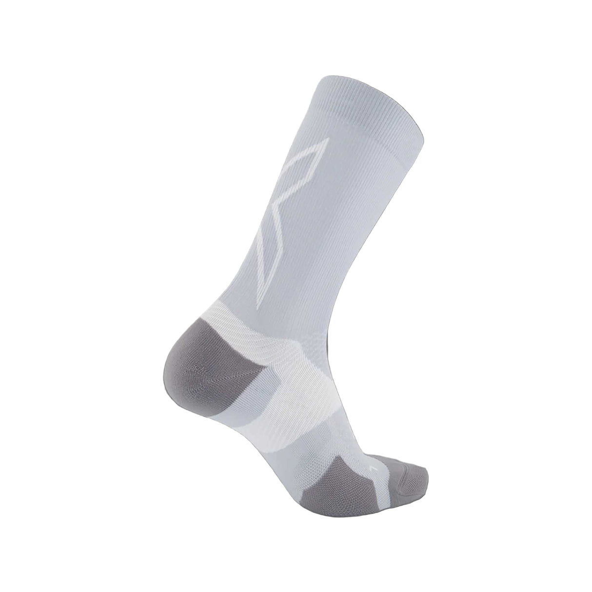 2XU Vectr Light Cushion Crew chaussettes de course a pied unisexe - Harbor Mist / White