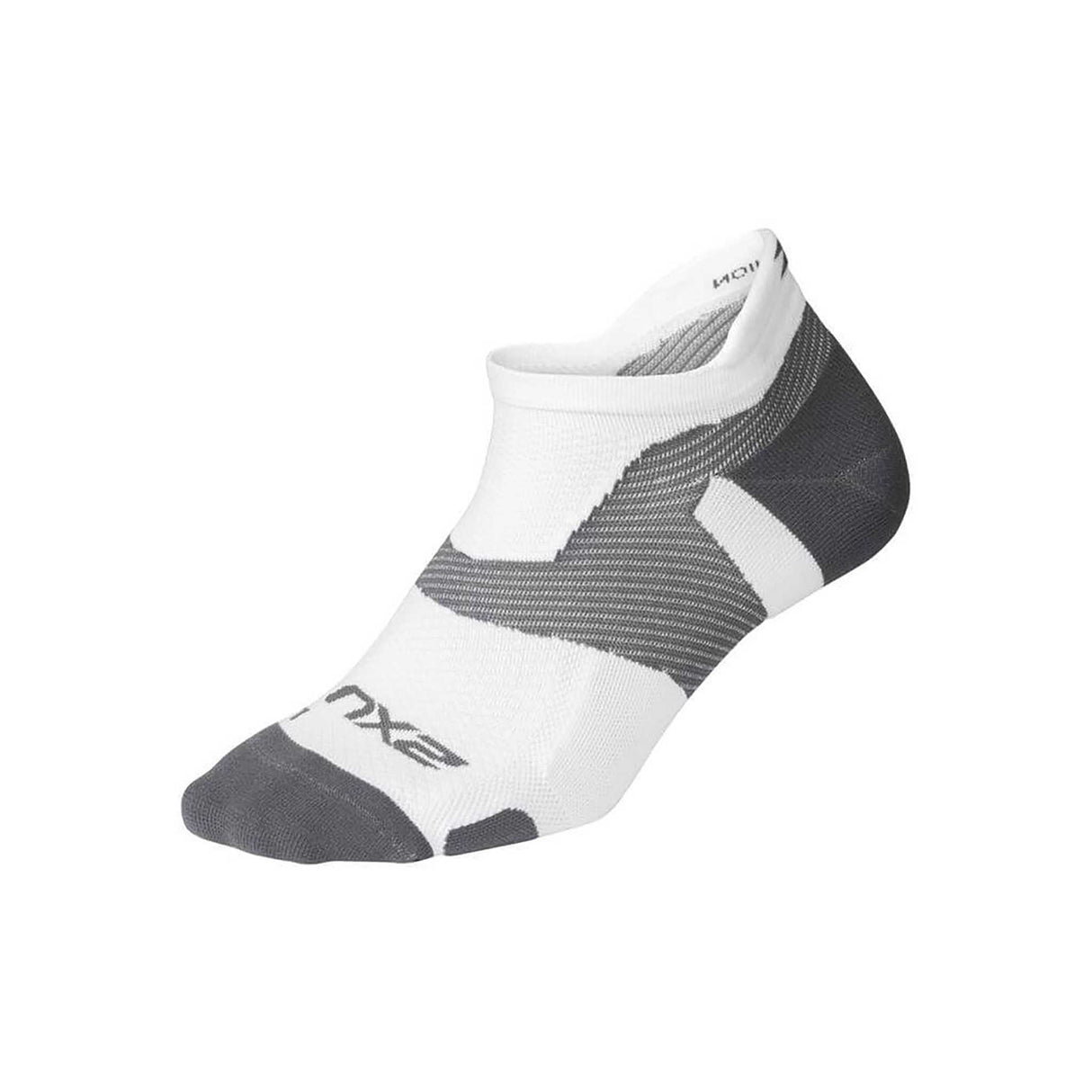 2XU Vectr Light Cushion bas court de course à pied unisexe blanc gris