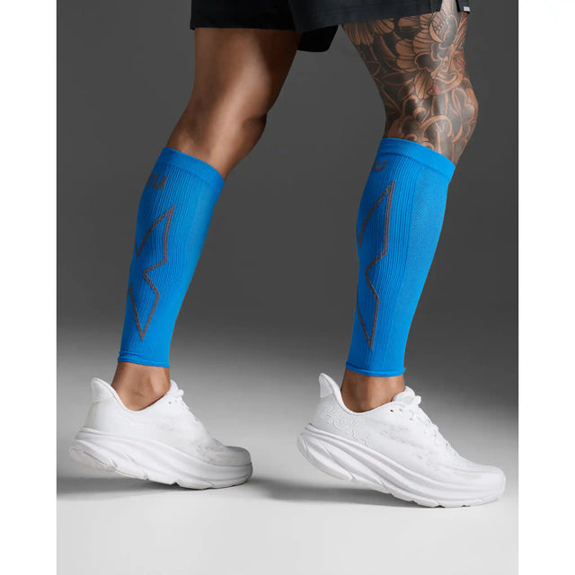 2XU manchons de compression X pour mollets - Vibrant Blue / Grey
