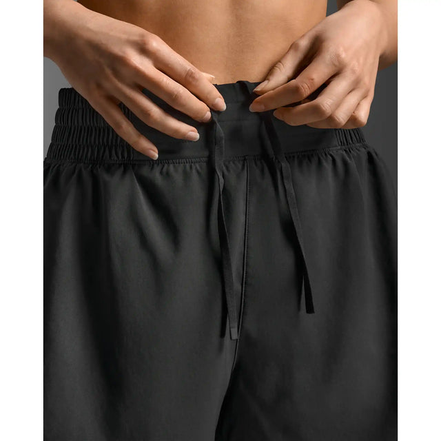 2XU Hi-Rise short 4 pouces femme - Black / Silver Reflective