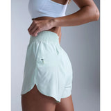 2XU Hi-Rise short 4 pouces femme - Mint Dust / Mint Reflective