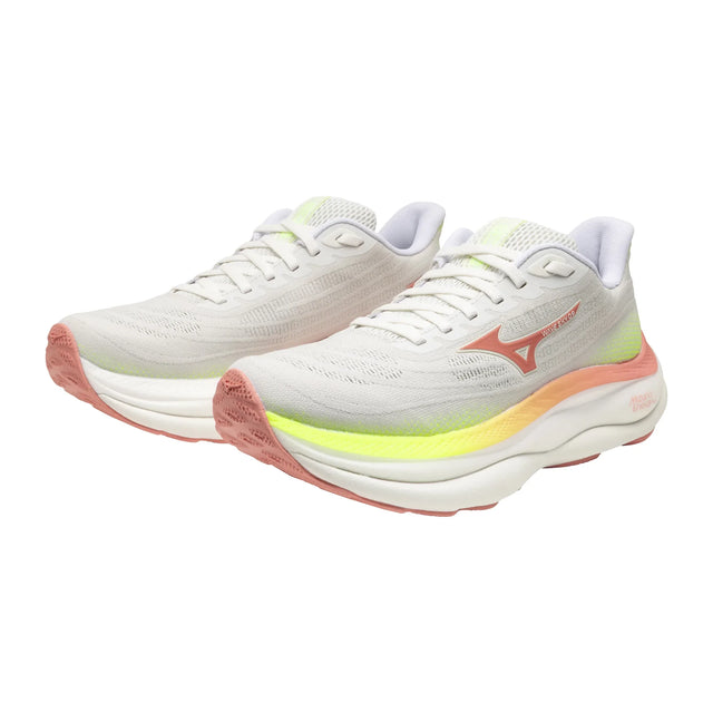 Mizuno Wave Sky 9 femme - GF White / Desert Flower