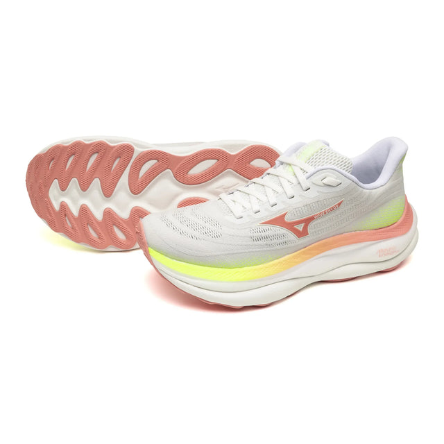 Mizuno Wave Sky 9 femme - GF White / Desert Flower