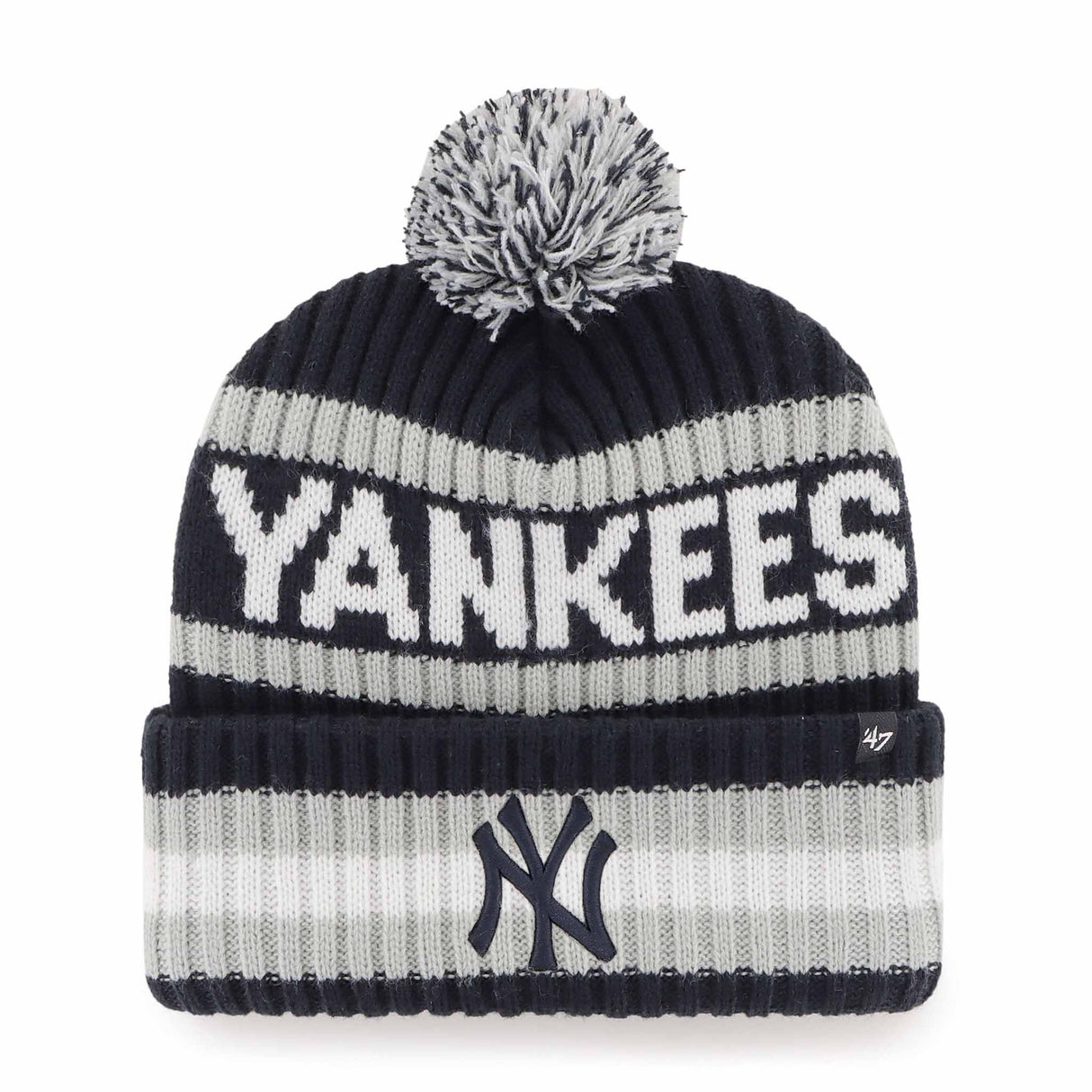 47 Brand Bering Cuff Knit Beanie New York Yankees - Dark Navy / White