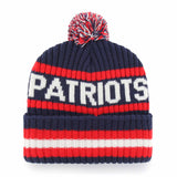 47 Brand Bering Cuff Knit Beanie NFL New England Patriots - Navy / Red / White
