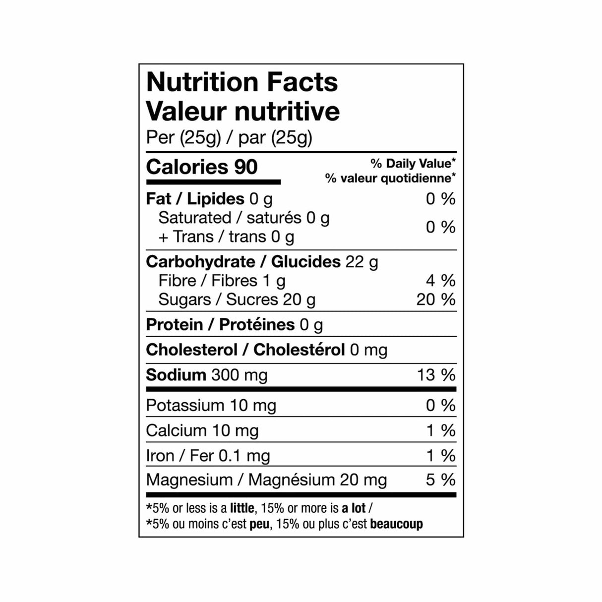 Krono Electrolytes Lemon & Lime - Nutrition facts