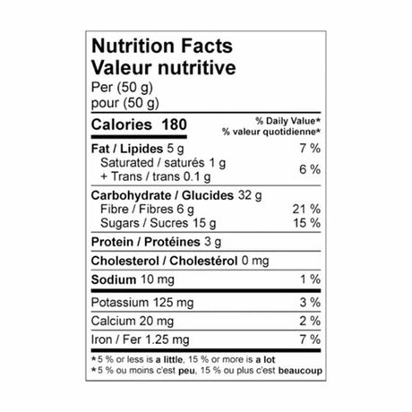 Krono Nutrition Apricot Cranberry Energy Bars Nutrition Facts
