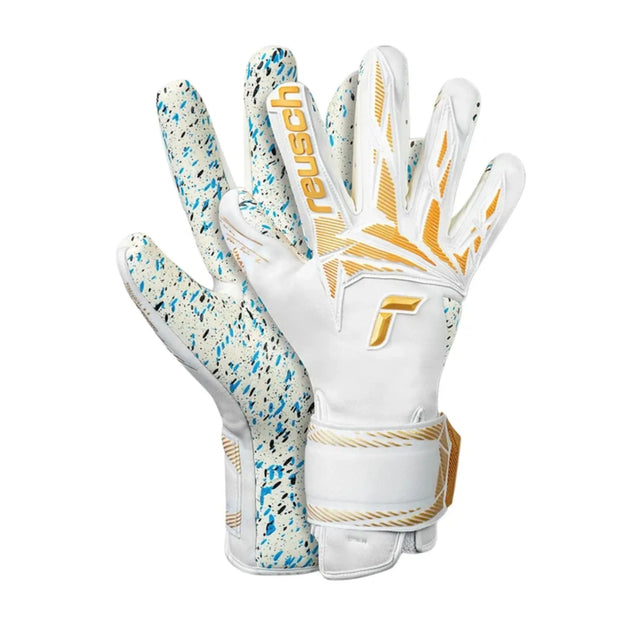 Reusch Attrakt Freegel Fusion Unai World Champion gants de gardien de soccer - White / Gold