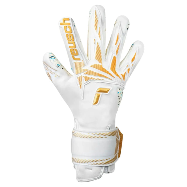 Reusch Attrakt Freegel Fusion Unai World Champion gants de gardien de soccer - White / Gold