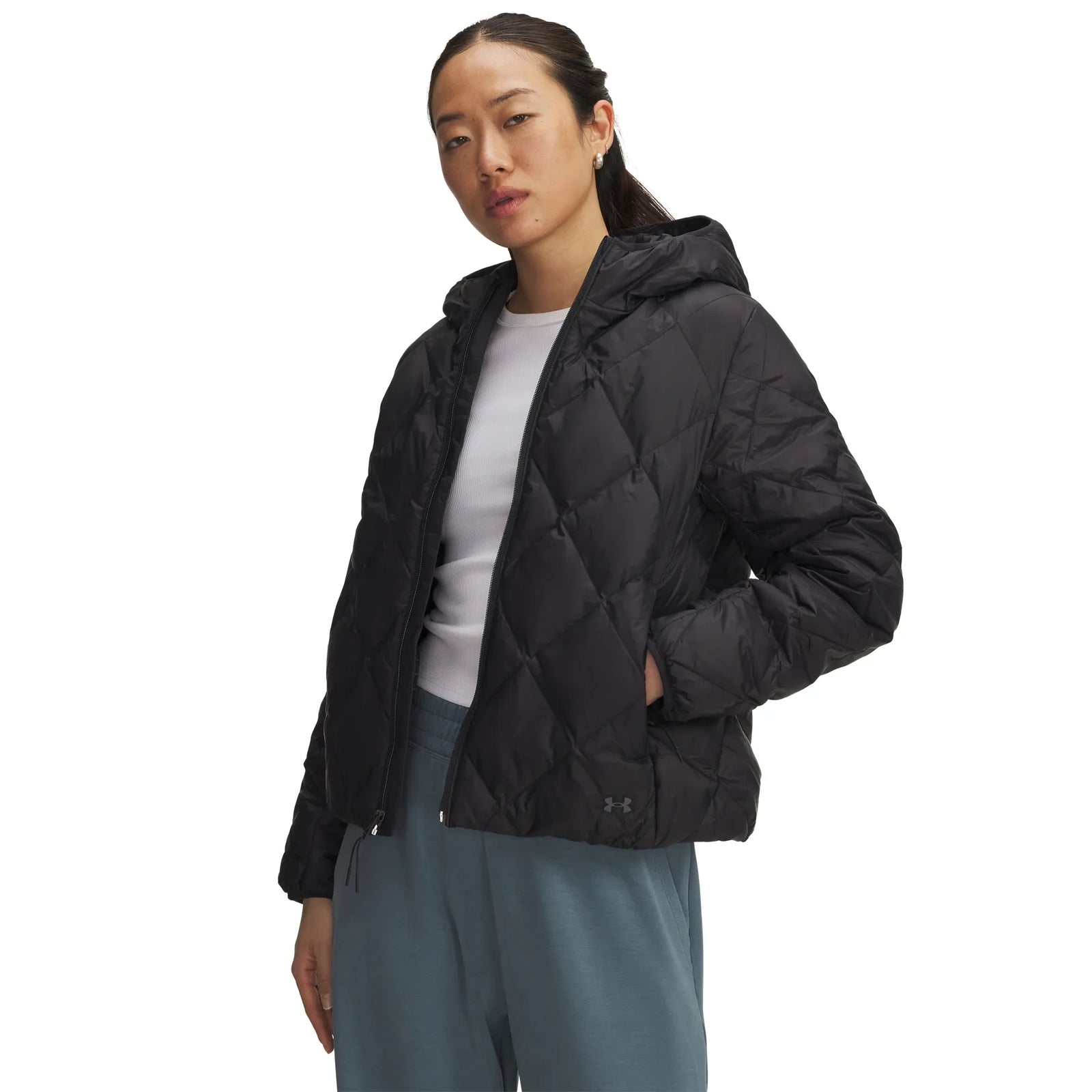UA Legend Down women's jacket Black / Castlerock