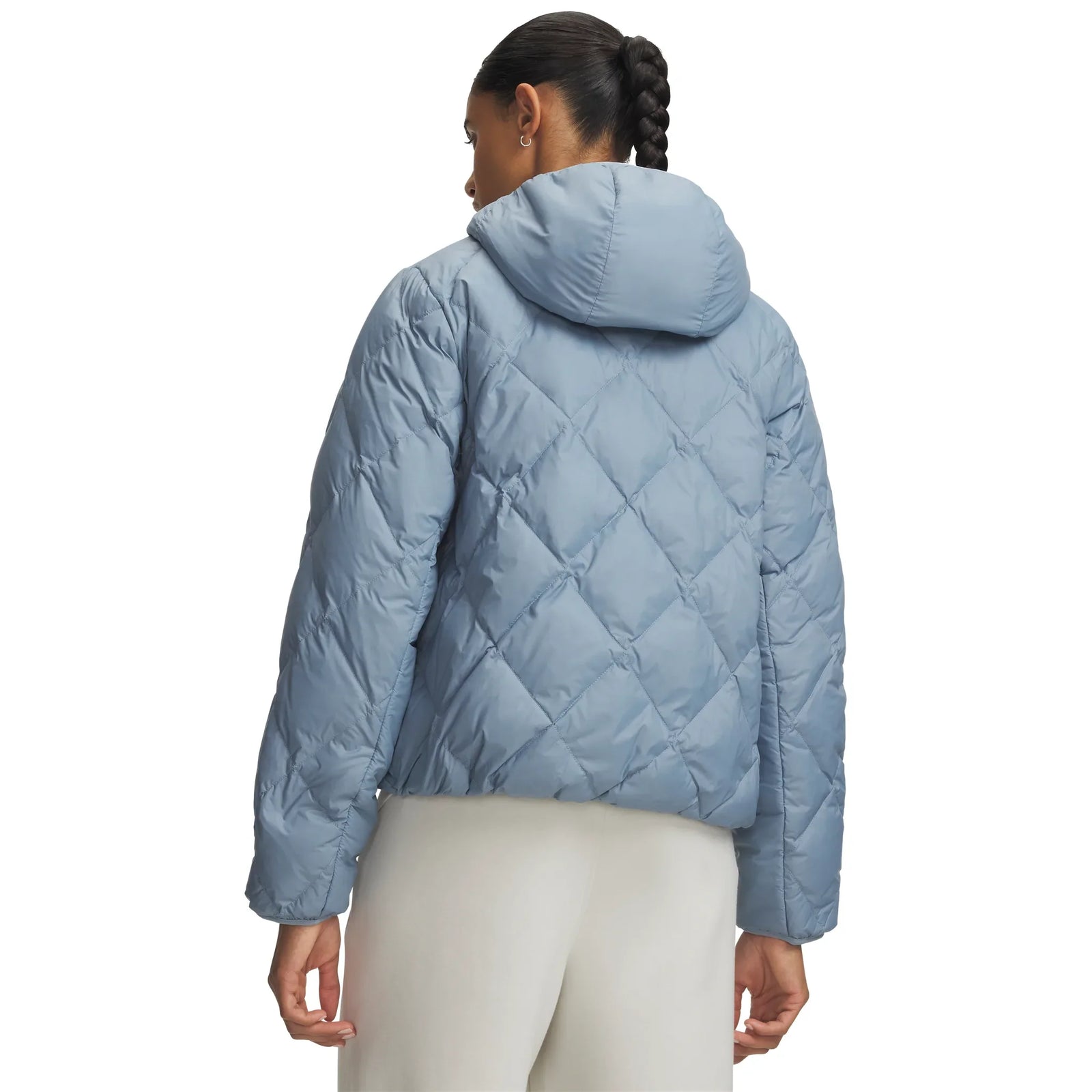 UA Legend Down women's jacket Blue Wind / Blue Fog - back