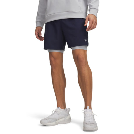 UA Vanish Woven 2.0 men's 6" shorts Midnight Navy / Mod Gray