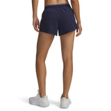 UA Vanish Woven women's 3" shorts Midnight Navy / White - back