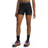 Under Armour HeatGear Middy short in Ultimate Black / White for women – front view
