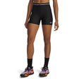 Under Armour HeatGear Middy short Noir / Blanc pour femme – vue avant
