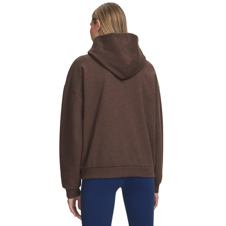 UA Icon Fleece Hoodie for women - Brown, back view
