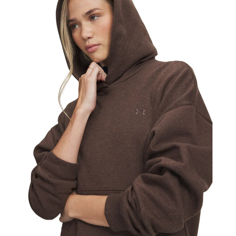 UA Icon Fleece Hoodie for women - Brown, hood