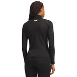 Under Armour ColdGear haut à col montant Noir / Blanc pour femme – vue arrière