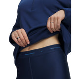 UA Armour Fleece women's 1/2 zip Blackout Navy - soft interior