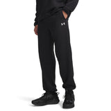 UA Armour Fleece pantalon de jogging pour homme Noir / Blanc