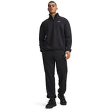 UA Armour Fleece pantalon de jogging pour homme Noir / Blanc