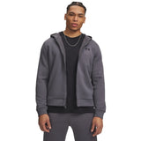UA Armour Fleece men's full-zip hoodie Castlerock / Black