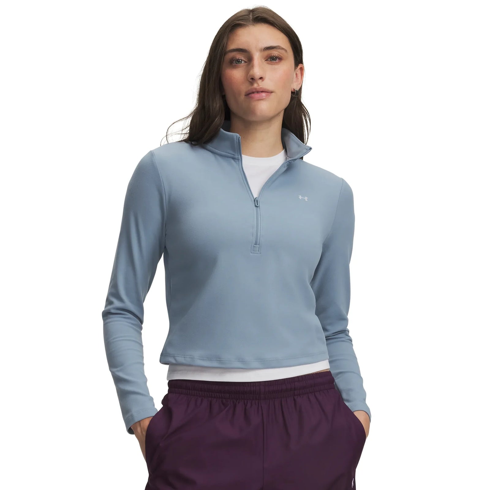 UA Motion chandail demi-zip pour femme Blue Wind / Blue Fog