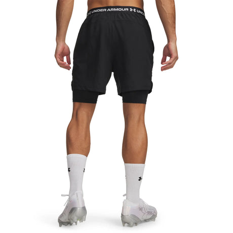 UA Vanish Woven 2.0 men's 2-in-1 shorts Black / White - back
