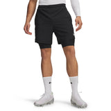 UA Vanish Woven 2.0 short 2-en-1 pour homme Noir / Blanc