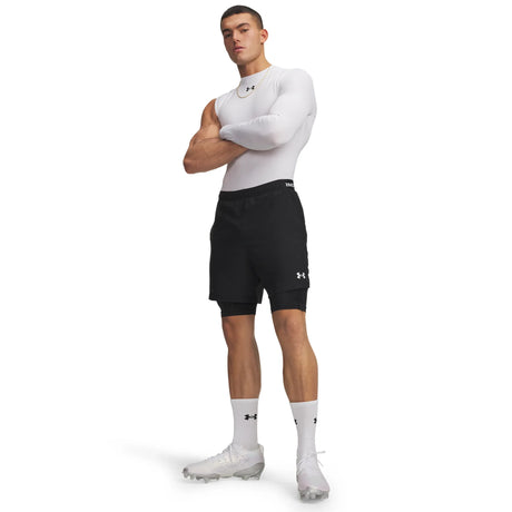 UA Vanish Woven 2.0 men's 2-in-1 shorts Black / White