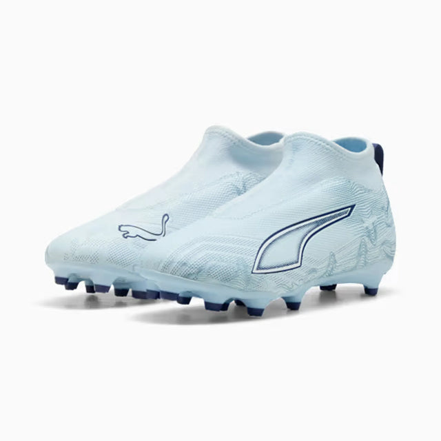 Puma Ultra 6 Match+ Laceless FG/AG Football Boots - Icy Blue / Puma White / Jewel Blue