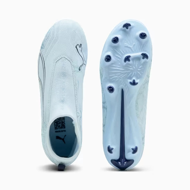 Puma Ultra 6 Match+ Laceless FG/AG Football Boots - Icy Blue / Puma White / Jewel Blue