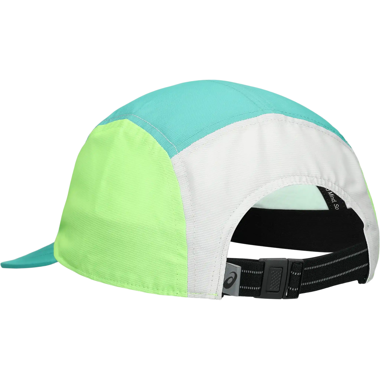 ASICS casquette de course de performance à 5 panneaux -Crème / Vert Aurora