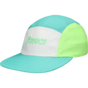 ASICS casquette de course de performance à 5 panneaux -Crème / Vert Aurora