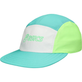 ASICS casquette de course de performance à 5 panneaux -Crème / Vert Aurora