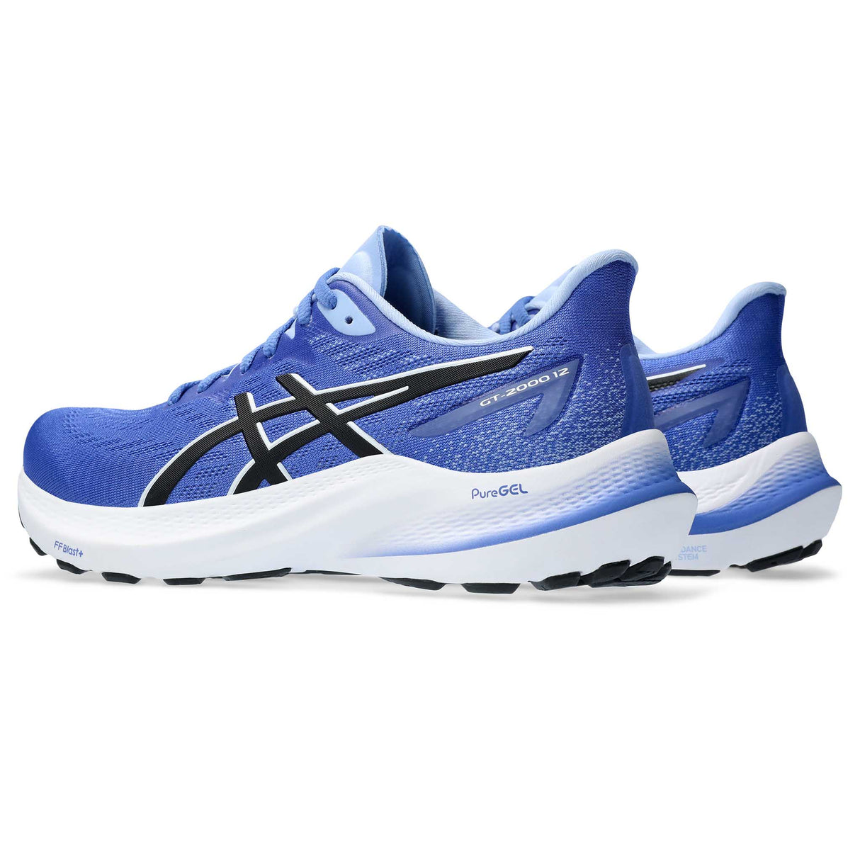 ASICS GT-2000 12 souliers de course femme paire lateral- Sapphire / Black