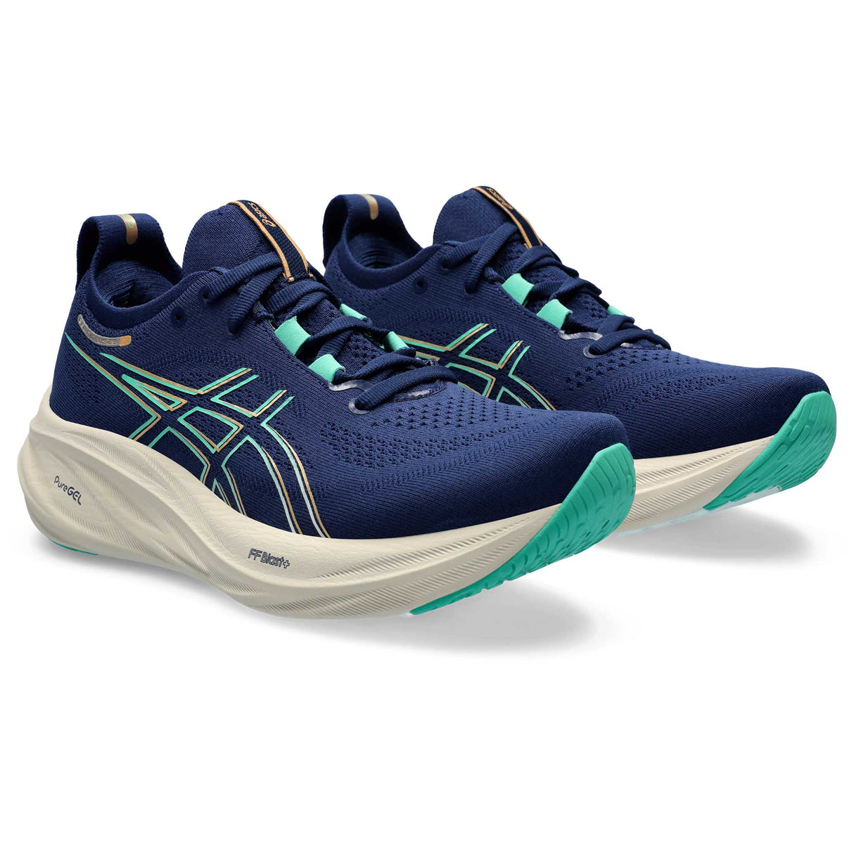 ASICS Gel Nimbus 26 souliers de course femme paire - Blue Expanse/Aurora Green