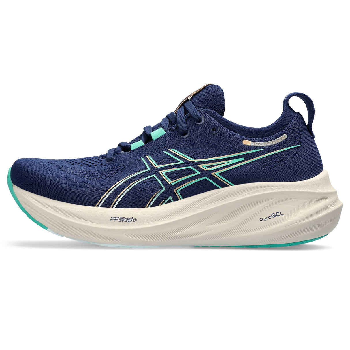 ASICS Gel Nimbus 26 souliers de course femme - Blue Expanse/Aurora Green